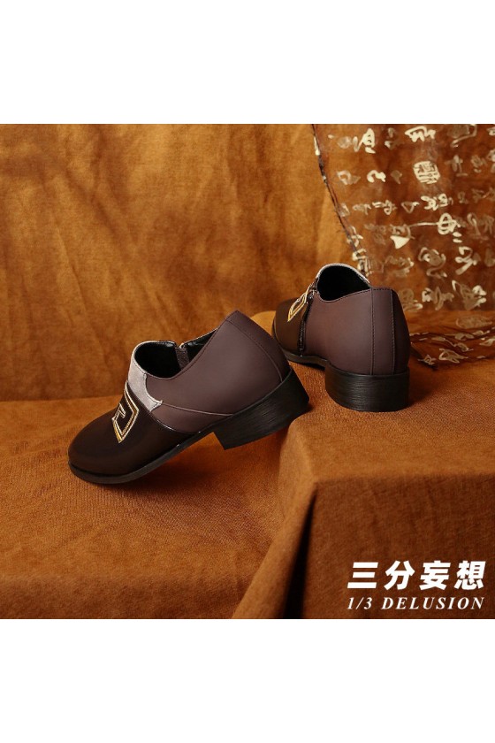 1/3 Delusion Genshin Impact Zhongli Cosplay Leather Shoes